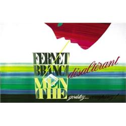 ADVERTISING POSTER BEVERAGE - FERNET-BRANCA MENTHE…