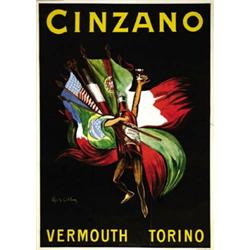 ADVERTISING POSTER BEVERAGE - CINZANO…