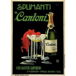 ADVERTISING POSTER BEVERAGE - SPUMANTI CANTONI…
