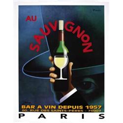 ADVERTISING POSTER BEVERAGE - AU SAUVIGNON…