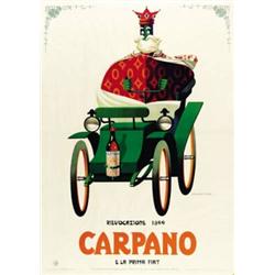 ADVERTISING POSTER BEVERAGE - CARPANO E LA PRIMA FIAT…