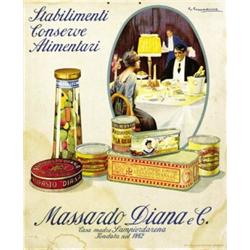 ADVERTISING POSTER FOOD - MASSARDO DIANA E C. (CONSERVE ALIMENTARI)…