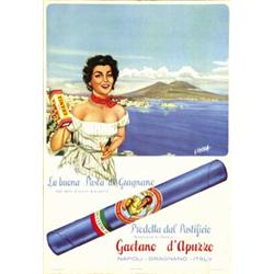 ADVERTISING POSTER FOOD - N. 2 CARTONI PER PASTIFICIO GAETANO D'APUZZO…