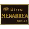 Image 1 : ADVERTISING POSTER BEVERAGE BEER - BIRRA MENABREA, BIELLA…