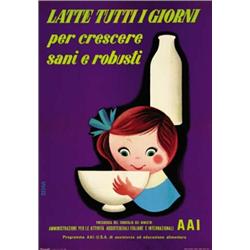 ADVERTISING POSTER BEVERAGE - LATTE TUTTI I GIORNI ...…