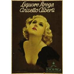 ADVERTISING POSTER BEVERAGE - LIQUORE STREGA ANISETTO ALBERTI…