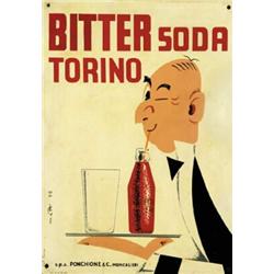 ADVERTISING POSTER BEVERAGE - BITTER SODA TORINO…