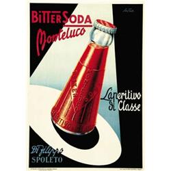 ADVERTISING POSTER BEVERAGE - BITTER SODA MONTELUCO…