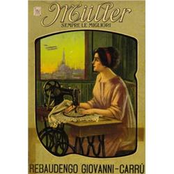 ADVERTISING POSTER - 2 LOCANDINE MACCHINE DA CUCIRE MULLER…