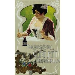 ADVERTISING POSTER - INCHIOSTRI G.DILETTI BRISIGHELLA…
