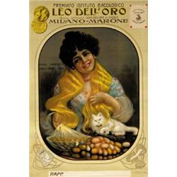 ADVERTISING POSTER - ISTITUTO BACOLOGICO LEO DELL'ORO…