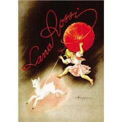 ADVERTISING POSTER - 4 CARTONCINI DI ADOLFO BUSI PER PRODOTTI TESSILI…