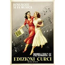 ADVERTISING POSTER - LOTTO DI N. 4 CARTONCINI PER PRODOTTI MUSICALI…