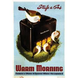 ADVERTISING POSTER - STUFE A GAS WARM MORNING…