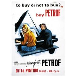 ADVERTISING POSTER - PIANOFORTI PETROF…