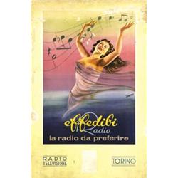 ADVERTISING POSTER - EFFEDIBI RADIO TORINO…