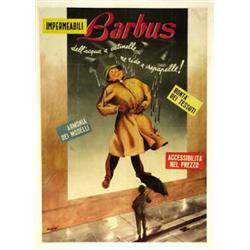 FASHION ADVERTISING POSTER - IMPERMEABILI BARBUS…