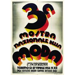 FASHION ADVERTISING POSTER - 3^ MOSTRA NAZIONALE DELLA MODA, TORINO…