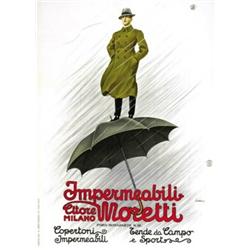 FASHION ADVERTISING POSTER - IMPERMEABILI MORETTI…