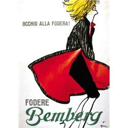 FASHION ADVERTISING POSTER - FODERE BEMBERG, OCCHIO ALLA FODERA…