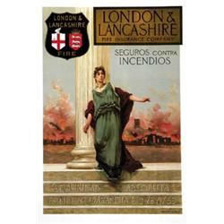 ADVERTISING BANK AND INSURANCE POSTER - LONDON & LANCASHIRE FIRE…