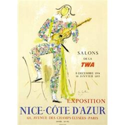 ADVERTISING POSTER OF EXHIBITIONS - EXPOSITION NICE-COTE D'AZUR…