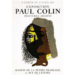 ADVERTISING POSTER OF EXHIBITIONS - EXPOSITION PAUL COLIN…