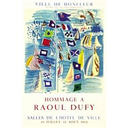 ADVERTISING POSTER OF EXHIBITIONS - HOMMAGE A RAOUL DUFY…