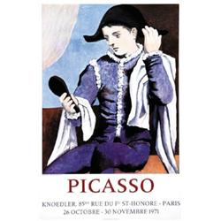 ADVERTISING POSTER OF EXHIBITIONS - PICASSO (ARLEQUIN AU MIRROIR)…