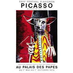 ADVERTISING POSTER OF EXHIBITIONS - PICASSO AU PALAIS DES PAPES…