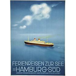 ADVERTISING NAVIGATION POSTER - HAMBURG-SUD…