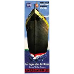 ADVERTISING NAVIGATION POSTER - HAMBURG-AMERIKA-LINIE…