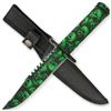 Image 1 : TAKEDOWN Z-SLAYER GREEN SKULL SURVIVAL KNIFE WITH SHEATH