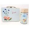 Image 1 : 1960'S THERMOS BRAND 'CORSAGE' METAL LUNCH BOX AND THERMOS