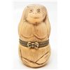 Image 1 : VINTAGE CHINESE CARVED BONE VIVID MONKEY JEWELRY GIFT BOX