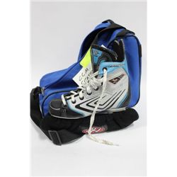 CCM VECTOR SKATES & BAG SIZE 3 (LIKE NEW)