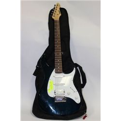 DARK GREEN PEAVEY ELECTRIC GUITAR WITH GIG BAG