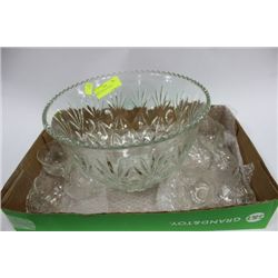 PUNCH BOWL SET, CRYSTAL