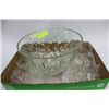 Image 1 : PUNCH BOWL SET, CRYSTAL