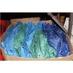 BOX WITH 5 LARGE TARPS