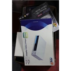 BOX OF COMPUTER ACCESSORIES