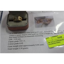 10k GOLD CUSTOM MADE MENS DIAMOND RING