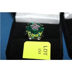 LADIES DESIGNER LAB PERIDOT RING ON CHOICE : 8