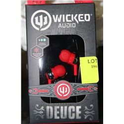 PR OF WICKED AUDIO IN EAR HEADPHONES