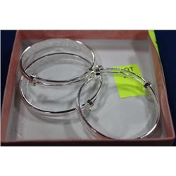 .925 SILVER CHILDREN BANGLE BRACELET X3