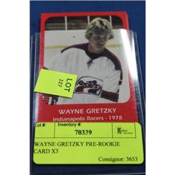 WAYNE GRETZKY PRE-ROOKIE CARD X5
