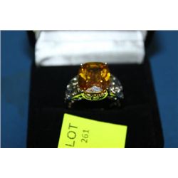 LADIES LAB CHAMPAGNE TOPAZ RING ON CHOICE : SZ 7