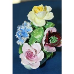 ENGLISH BONE CHINA FLOWER ORNAMENT ON CHOICE