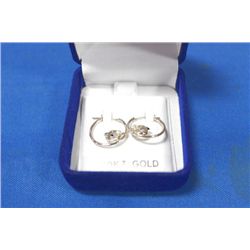 10 KT GOLD DOLPHIN HOOP EARRINGS