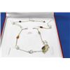 Image 1 : 10 KT GOLD GEMSTONE AND CULTURED PEARL NECKLACE